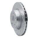 R1 17-24 Tesla 3 Front Drilled & Slotted Silver Brake Rotor Set