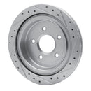 R1 05-13 Cadillac XLR Front & Rear Drilled & Slotted Silver Brake Rotor Set