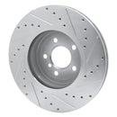 R1 11-16 BMW 535d xDrive Front & Rear Drilled & Slotted Silver Brake Rotor Set