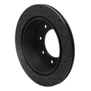 R1 00-11 Cadillac DTS Rear Left Drilled & Slotted Black Brake Rotor