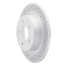 R1 13-18 Ford C-Max Rear Left Drilled & Slotted Geo-Carbon Rotor