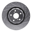 R1 09-15 Toyota Venza Front & Rear Drilled & Slotted Silver Brake Rotor Set