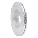 R1 17-20 Acura MDX Front Left Drilled & Slotted Silver Brake Rotor