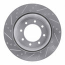 R1 11-22 Ford F-350 Super Duty Rear Drilled & Slotted Silver Brake Rotor Set