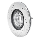 R1 93-94 Ford Explorer Front Right Drilled & Slotted Silver Brake Rotor
