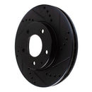 R1 95-06 Mazda MPV Front Right Drilled & Slotted Black Brake Rotor