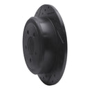 R1 07-12 Dodge Nitro Rear Left Drilled & Slotted Black Brake Rotor