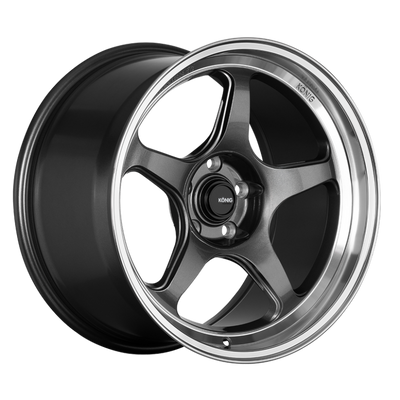 Konig Hyperspec 17x9 5x100 ET40 Anthracite Metallic Wheel w/ Mirror Machined Lip (Knurled Bead)