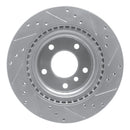 R1 08-13 BMW 125i Rear Drilled & Slotted Silver Brake Rotor Set