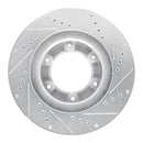 R1 93-97 Lexus LX450 Front Drilled & Slotted Silver Brake Rotor Set
