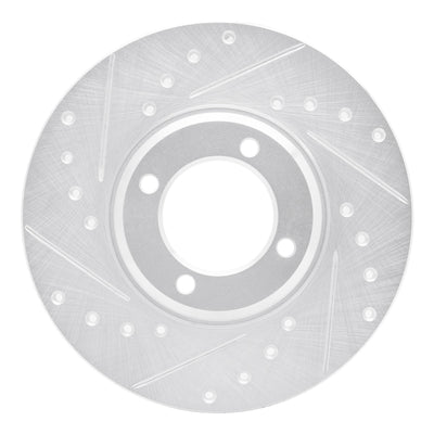 R1 63-86 Ford Cortina Front Left Drilled & Slotted Silver Brake Rotor