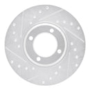 R1 63-86 Ford Cortina Front Left Drilled & Slotted Silver Brake Rotor