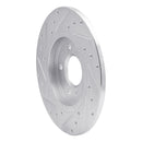 R1 05-05 Buick TERRAZA Rear Right Drilled & Slotted Silver Brake Rotor