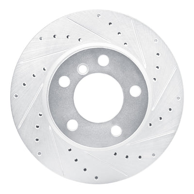 R1 12-20 BMW 118i (Mexico) Front Right Drilled & Slotted Silver Brake Rotor