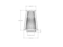 aFe POWER Universal Clamp-On Air Filter / D2 Dura-Dry Media 2-1/2in F x 5in B x 3-1/2in T x 7inH
