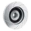 R1 08-25 Ford E-350 Super Duty Front Right Drilled & Slotted Silver Brake Rotor