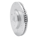 R1 06-15 Lexus GS300 Front Drilled & Slotted Silver Brake Rotor Set