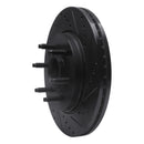 R1 04-08 Ford F-150 RWD Front Right Drilled & Slotted Black Brake Rotor