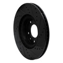 R1 04-08 Mazda RX-8 Front Left Drilled & Slotted Black Brake Rotor