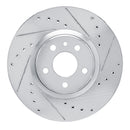 R1 94-95 Alfa Romeo 164 Front Right Drilled & Slotted Silver Brake Rotor
