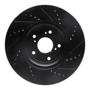 R1 16-22 Acura ILX Front Drilled & Slotted Black Brake Rotor Set