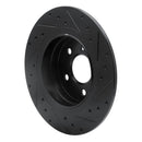 R1 08-15 Mercedes-Benz C250 Rear Left Drilled & Slotted Black Brake Rotor