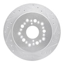 R1 92-00 Lexus SC300 Rear Drilled & Slotted Silver Brake Rotor Set