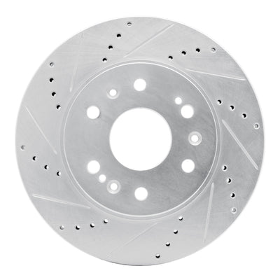 DFC 05-20 Cadillac Escalade Front Left Drilled & Slotted Silver Brake Rotor