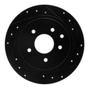 R1 13-24 Nissan Altima Front & Rear Drilled & Slotted Black Brake Rotor Set