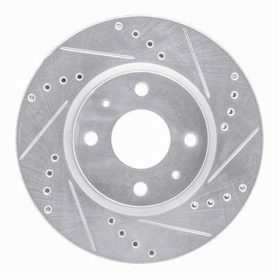 R1 64-94 Alfa Romeo GTZ Rear Right Drilled & Slotted Silver Brake Rotor