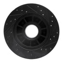 R1 86-88 Ford Bronco Front Left Drilled & Slotted Black Brake Rotor