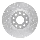 R1 10-25 Audi A3 Front & Rear Drilled & Slotted Silver Brake Rotor Set