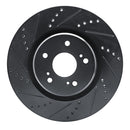 R1 19-25 Acura RDX Front & Rear Drilled & Slotted Black Brake Rotor Set