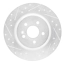 R1 00-05 Mercedes-Benz ML430 Rear Left Drilled & Slotted Silver Brake Rotor