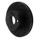 R1 76-77 BMW 320I (USA/Canada) Front Left Drilled & Slotted Black Brake Rotor