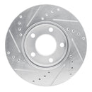 R1 01-07 Ford Escape Front Right Drilled & Slotted Silver Brake Rotor