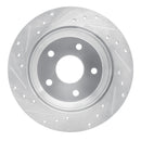 R1 99-04 Jeep Grand Cherokee Rear Drilled & Slotted Silver Brake Rotor Set