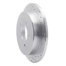 R1 97-04 Ford F-150 4WD Rear Right Drilled & Slotted Silver Brake Rotor