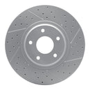 R1 03-05 Nissan Murano Front Right Drilled & Slotted Geo-Carbon Rotor