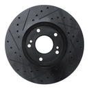 R1 89-96 Nissan 300ZX Front & Rear Drilled & Slotted Black Brake Rotor Set
