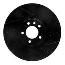 R1 2010-2017 Land Rover Range Rover Sport Front Right Drilled & Slotted Black Brake Rotor