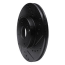 R1 90-03 Ford Escort Front Right Drilled & Slotted Black Brake Rotor