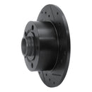 R1 96-08 Audi A4 (Mexico) Rear Right Drilled & Slotted Black Brake Rotor