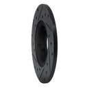 R1 80-82 Toyota Tercel Front Right Drilled & Slotted Black Brake Rotor
