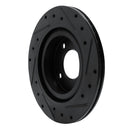 R1 16-25 Dodge Attitude (Mexico) Front Left Drilled & Slotted Black Brake Rotor