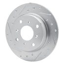 R1 86-96 Acura Legend Rear Left Drilled & Slotted Silver Brake Rotor