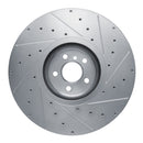 R1 17-25 BMW X6 Left Front Drilled & Slotted Silver Brake Rotor