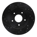 R1 78-81 Pontiac Firebird Rear Right Drilled & Slotted Black Brake Rotor