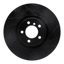 R1 10-12 Land Rover Range Rover Front Right Drilled & Slotted Black Brake Rotor