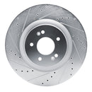 R1 21-26 Hyundai SONATA Front Left Drilled & Slotted Silver Brake Rotor